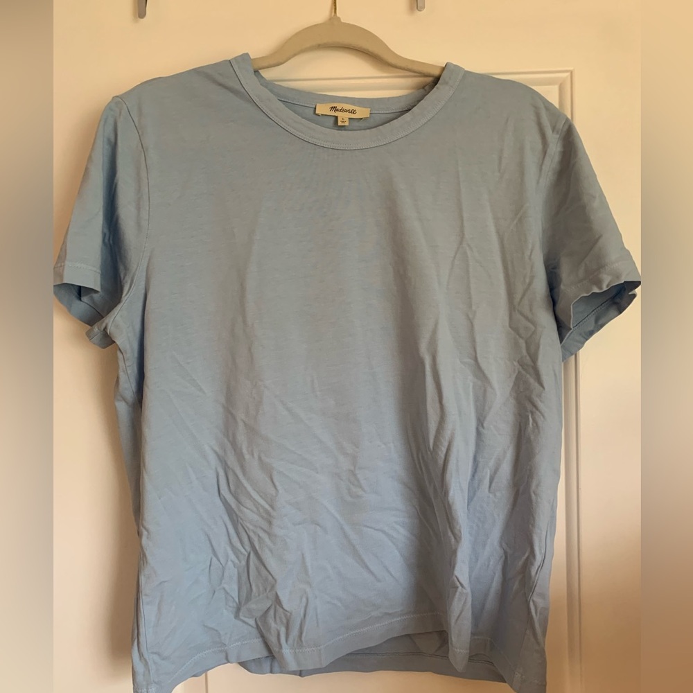 Madewell Light Blue Short Sleeve Tee